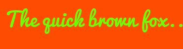Image with Font Color 6BFF00 and Background Color FF4D00